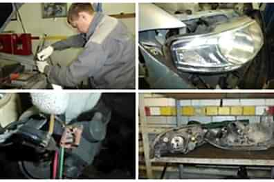 Проверка угла света фар на иномарке