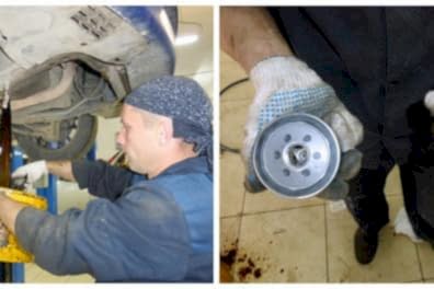 Замена масла в ситроен