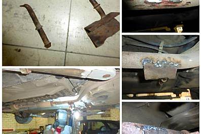 Замена выхлопной трубы