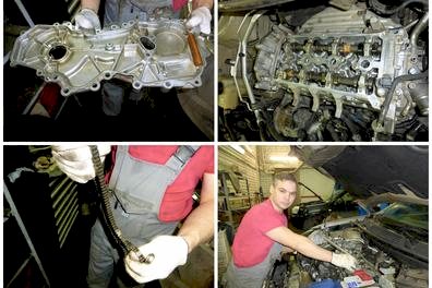 Замена оборванной цепи Mitsubishi