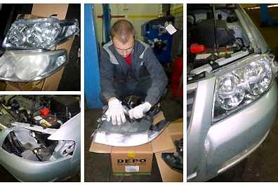 Замена лампочек после проверки