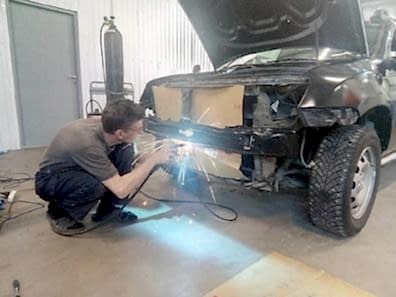 Удаление глубоких вмятин в Санрено