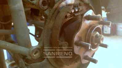 Ржавчина на задних тормозных механизмах