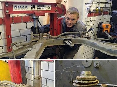 Замена сайлентблока переднего подрамника  в сервисе санрено