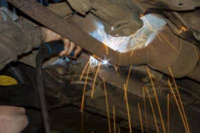 Сварка глушителя в Санрено