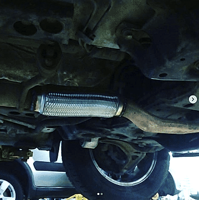 замена гофры глушителя в санрено