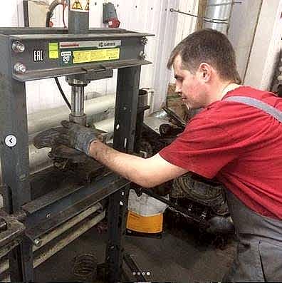 Запресовка перед заменой ступицы