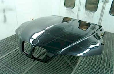 Покраска капота в санрено