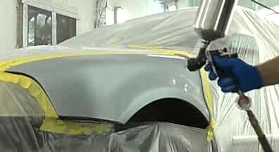 Покраска крыла в санрено