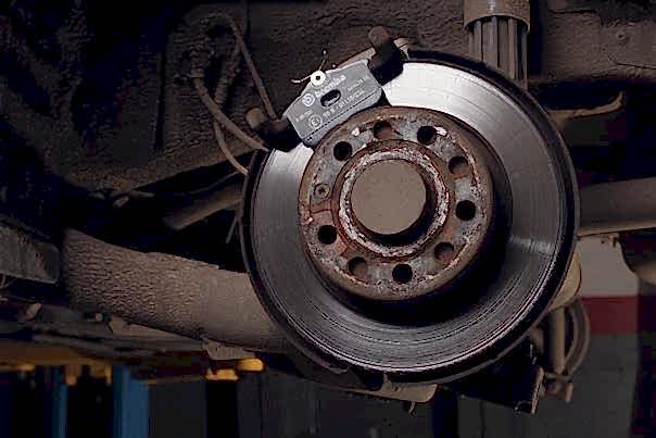 Тормозные колодки после замены