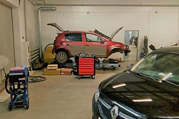 Машина после вытягивания