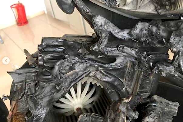 Сгоревший радиатор из-за неисправной установки